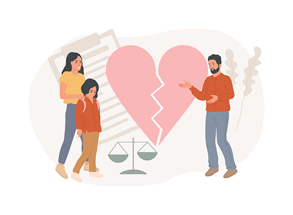 Separated person isolated concept vector illustration.